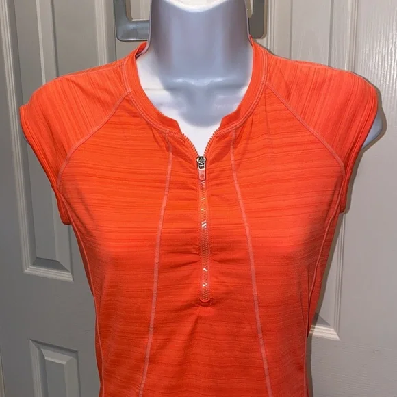 Women’s Athleta sleeveless bright neon orange workout shirt , size XS - Picture 2 of 10